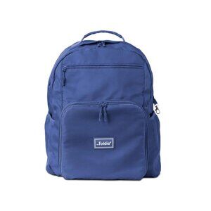 Foldie Blue Backpack With Multiple Compartments & Adjustable Straps